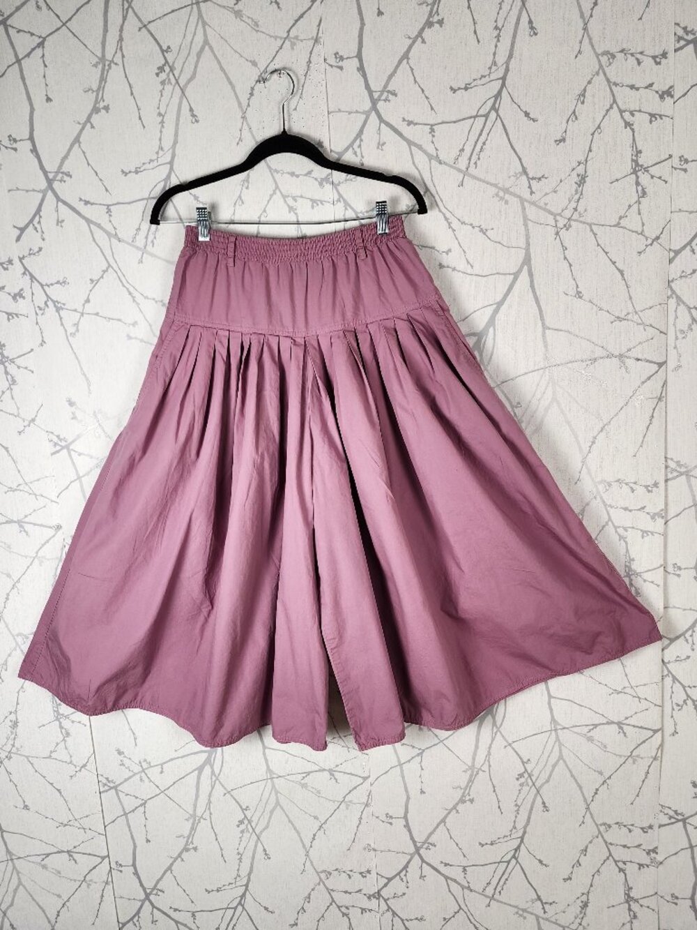 Liz Sport Pink Cotton Elastic Waist High Waist Flowy Palazzo Pants